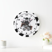 Cartoon Chocolate Cow wall clock Grote Klok (Huis)