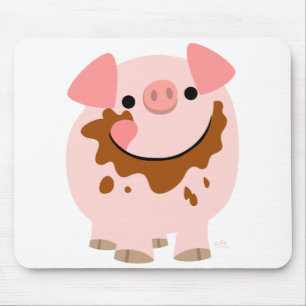 Cartoon Chocolate Pig mousepad Muismat