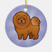 Cartoon Chow Chow Keramisch Ornament (Voorkant)
