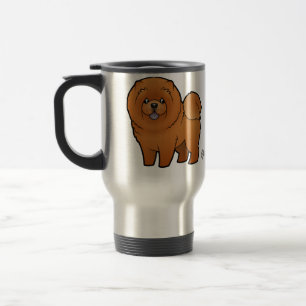 Cartoon Chow Chow Reisbeker