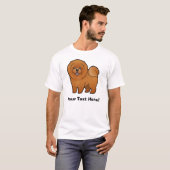 Cartoon Chow Chow T-shirt (Voorkant volledig)