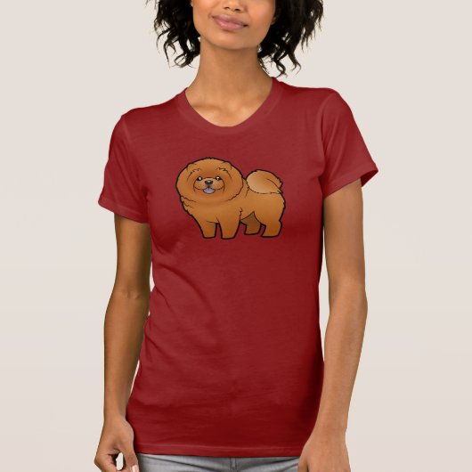 Cartoon Chow Chow T-shirt (Voorkant)