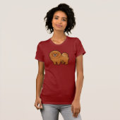 Cartoon Chow Chow T-shirt (Voorkant volledig)