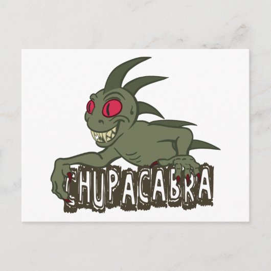 Cartoon Chupacabra Briefkaart (Voorkant)