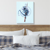 Cartoon Chupacabra & Ouder Wand Canvas Afdruk (Insitu (Slaapkamer))