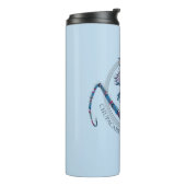 Cartoon Chupacabra & Ouder Wand Thermosbeker (Gedraaid links)