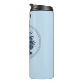 Cartoon Chupacabra & Ouder Wand Thermosbeker (Geroteerd rechts)