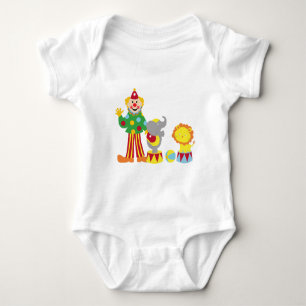 Cartoon Circus Clown en Dieren T-shirt