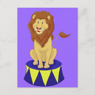 Cartoon Circus Lion Briefkaart