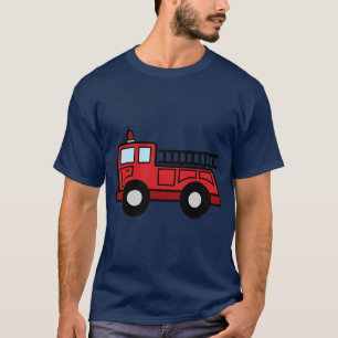 Cartoon Clip Art Brandweerauto Noodvoertuig Vracht T-shirt