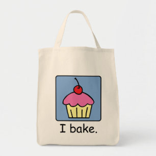 Cartoon Clip Art Cupcake Dessert Roze glazuur Tote Bag