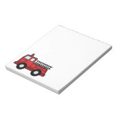 Cartoon Clip Art Firetruck Emergency Vehicle Truck Notitieblok (Gedraaid)