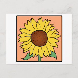 Cartoon Clip Art Garden Summer Sunflower Flower Briefkaart
