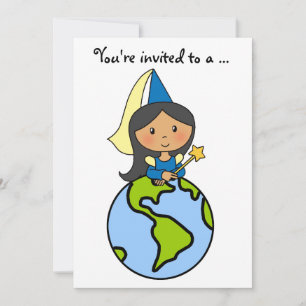 Cartoon Clip Art Schattig Prinses Meisje Verjaarda Kaart