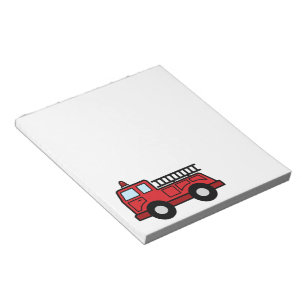 Cartoon Clip Art Vuurtruck Vrachtwagen noodvoertui Notitieblok