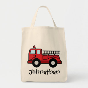 Cartoon Clip Art Vuurtruck Vrachtwagen noodvoertui Tote Bag