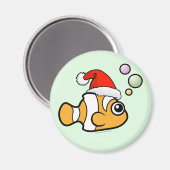 Cartoon Clownfish Santa Magneet (Voorkant / Achterkant)