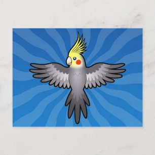 Cartoon Cockatiel Briefkaart