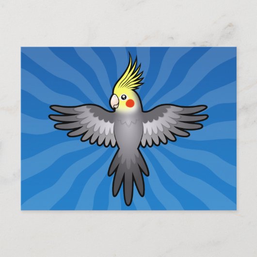 Cartoon Cockatiel Briefkaart (Voorkant)