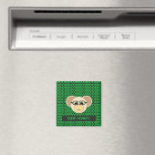 Cartoon Code Monkey Geek Magneet (Insitu (Vaatwasser))