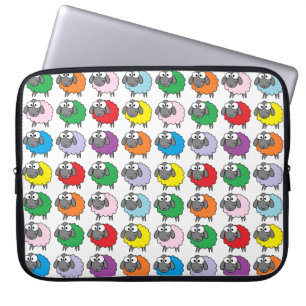 Cartoon Colorful Sheep Pattern Laptop Sleeve