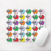 Cartoon Colorful Sheep Pattern Muismat (Met muis)