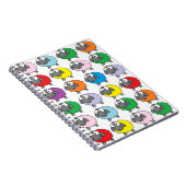 Cartoon Colorful Sheep Pattern Notitieboek (Rechterzijde)