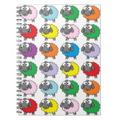 Cartoon Colorful Sheep Pattern Notitieboek (Voorkant)