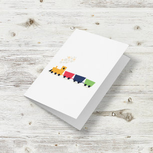 Cartoon Colorful Speelgoed Train Kaart