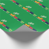 Cartoon Colorful Train Cadeaupapier (Hoek)