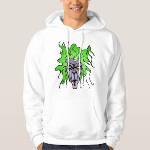 Cartoon Comic Book Villain met Paarse huid Hoodie