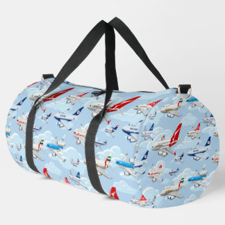 Cartoon commercial airplanes seamless pattern plunjezak