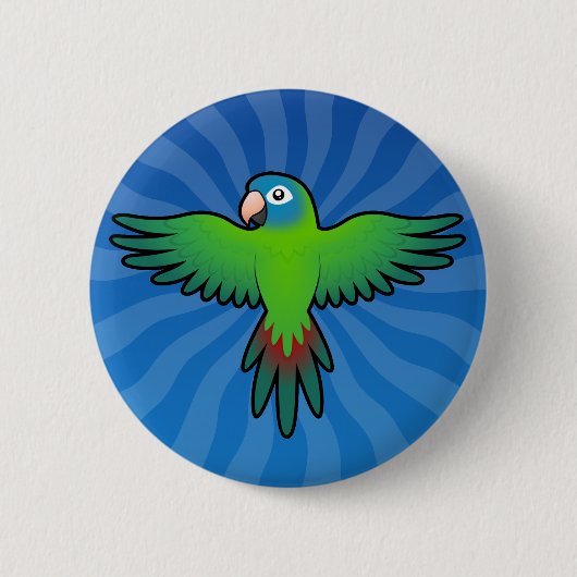 Cartoon Conure / Loriket / Parrot Ronde Button 5,7 Cm (Voorkant)
