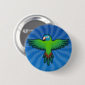 Cartoon Conure / Loriket / Parrot Ronde Button 5,7 Cm (Voorkant /achterkant)