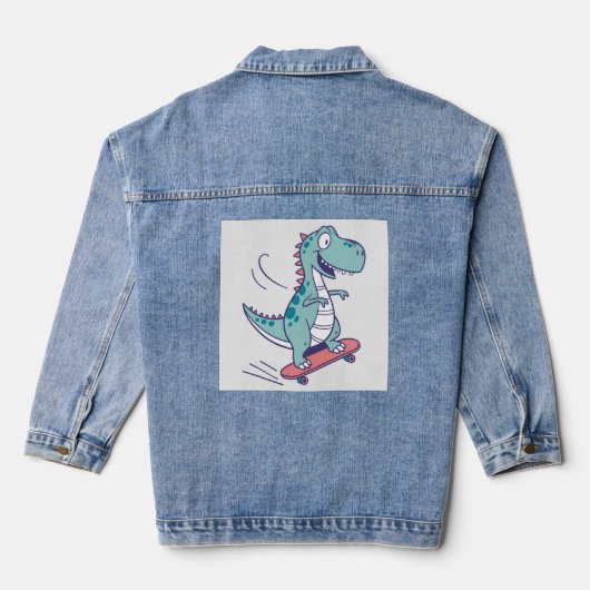 Cartoon cool T-Rex sur skateboard (Verso)