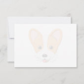 Cartoon Corgi Custom Lined Monogram Notitiekaartje (Achterkant)