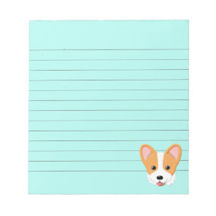 Cartoon Corgi Lined Notitieblok