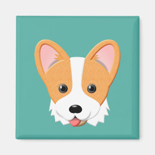 Cartoon Corgi Magneet