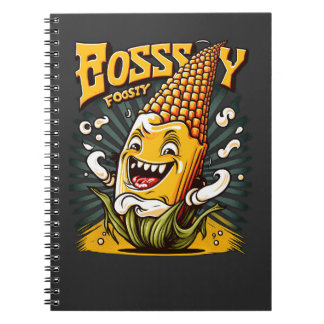 Cartoon Corn Cob grappige retro  komiek Notitieboek