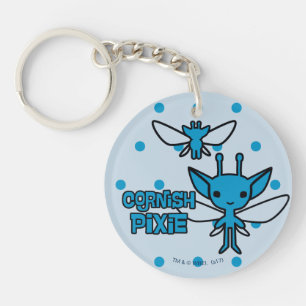 Cartoon Cornish Pixie Character Art Sleutelhanger