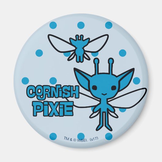 Cartoon Cornish Pixie Karakter Kunst Magneet (Voorkant)