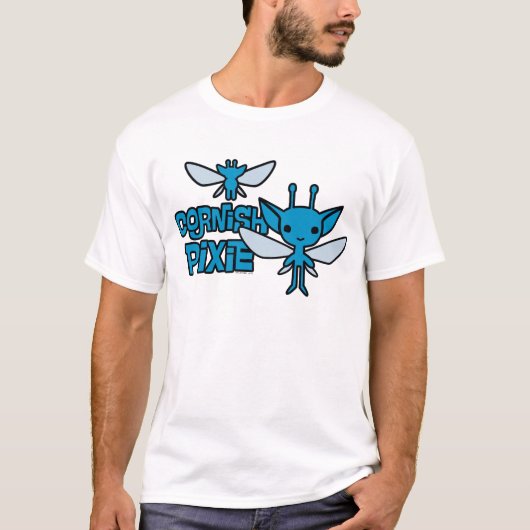 Cartoon Cornish Pixie Karakter Kunst T-shirt (Voorkant)