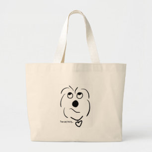 Cartoon Coton de Tulear - de kat deed het Grote Tote Bag