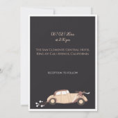 Cartoon Couple Modern Wedding Uitnodiging (Achterkant)