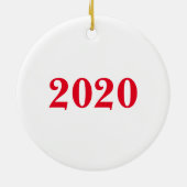 Cartoon COVID-19 kerstversiering Keramisch Ornament (Achterkant)