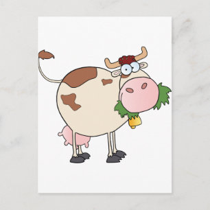 Cartoon Cow Character Briefkaart