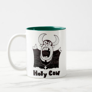 Cartoon Cow Heilige Koeienproducten Tweekleurige Koffiemok