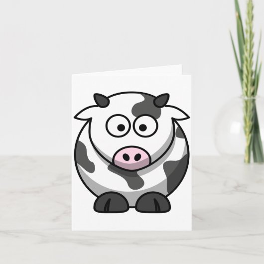 Cartoon Cow Note Cards Kaart (Voorkant)