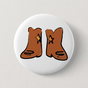 Cartoon Cowboy Boots Ronde Button 5,7 Cm