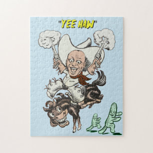 Cartoon cowboy-sportpistolen legpuzzel